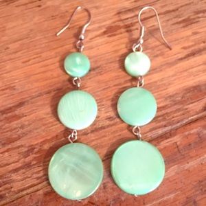 CLOSET CLEAROUT Mint green dangle earrings